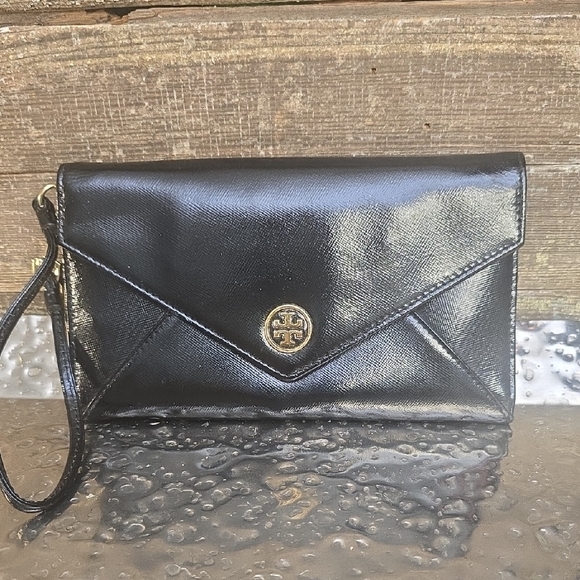 Tory Burch Black Leather Clutch